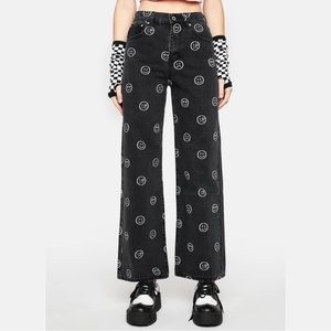 Dolls Kill | Edikted | Moody Wide Leg Jeans